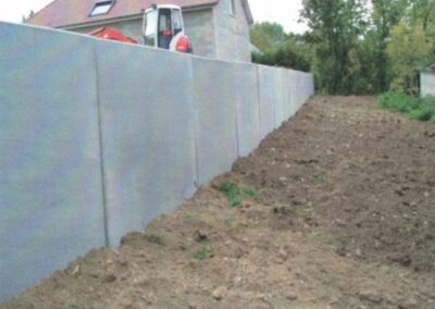 Pose de murs de soutènement en L (Pargny-lès-Reims)