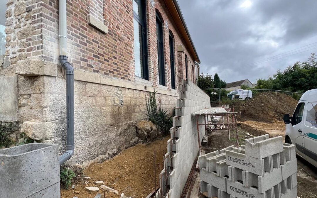 Réalisation d’un mur de soutènement (Montigny-sur-Vesle)