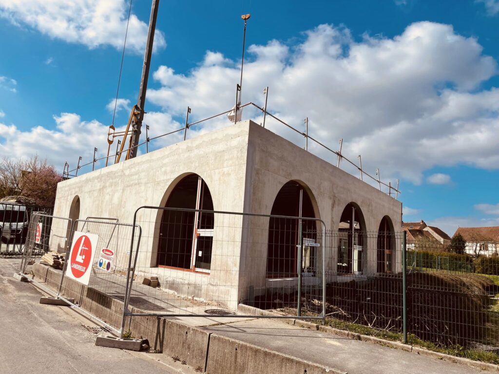 Chantier de construction géré par la SARL Landrieux - maçon expert en gros oeuvres à Reims 51 et ses environs