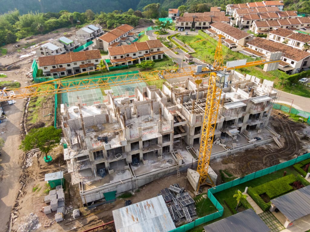 Image d'un chantier pris en charge par une entreprise de construction.